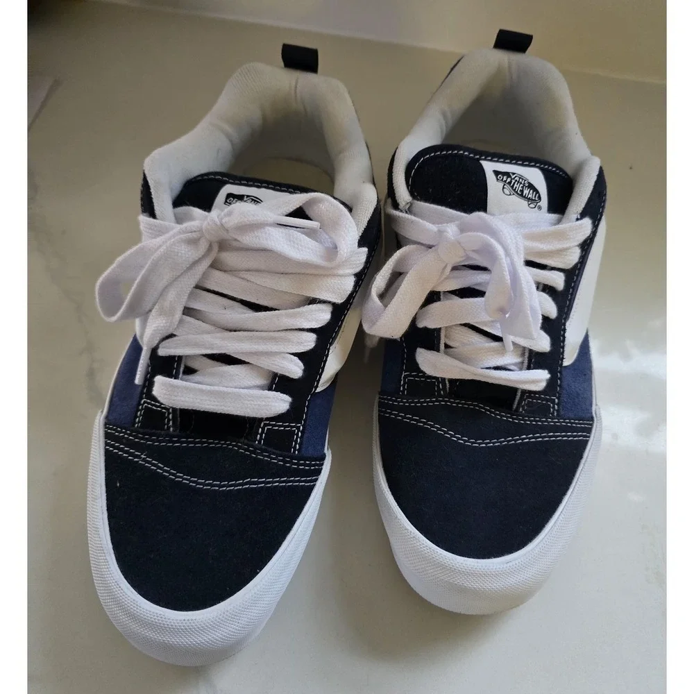 Vans Knu Skool Skate Shoes Blue White Men's Size 10.5 New‎ Without Box